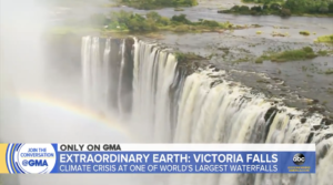 Victoria Falls, filmed from above by drones for a segment on Good Morning America